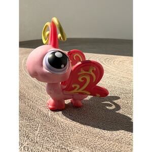 Littlest Pet Shop LPS Pink Yellow Butterfly #202 Hasbro 2005